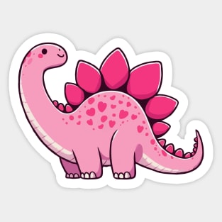 Pink Dinosaur Sticker